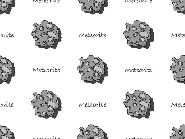 Meteorite cartoon character seamless pattern on white background