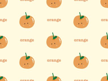 Turuncu arkaplanda kusursuz turuncu çizgi film karakteri.