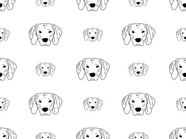 Dog cartoon character seamless pattern on white background
