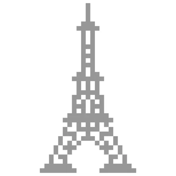 Ícone Desenho Animado Torre Estilo Pixel — Vetor de Stock