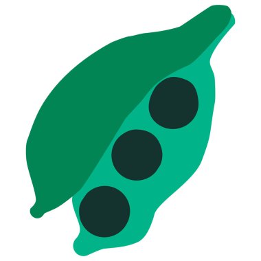 Bezelye çizgi film simgesi biçimi