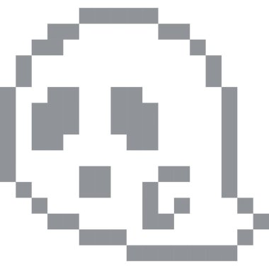 Piksel biçiminde hayalet çizgi film simgesi