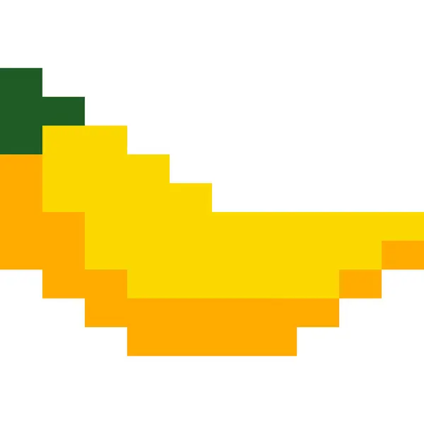 Banana Cartoon Icon Pixel Style — Vector de stock