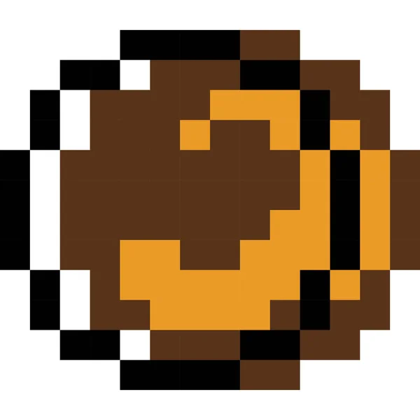 Cookie Icon Cartoon Pixel Style — Vetor de Stock