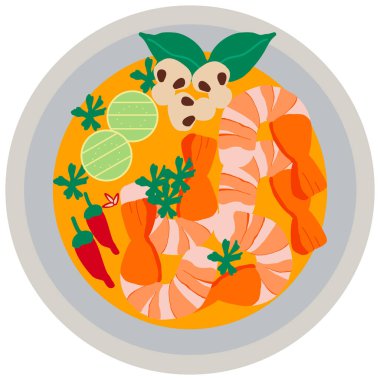 Simge biçiminde Tom Yam kung çizgi filmi