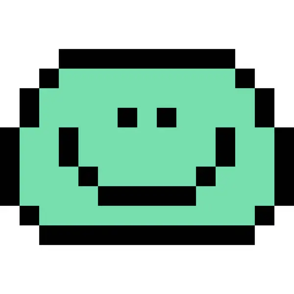 Emoji Smiley Cartoon Icons Pixel Style — Vector de stock