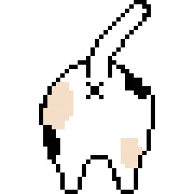 piksel biçiminde kedi çizgi film simgesi 