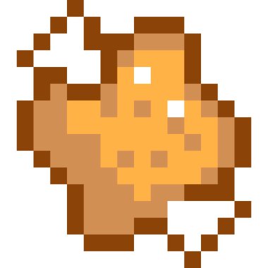 piksel biçiminde davul çubuğu çizgi film simgesi 