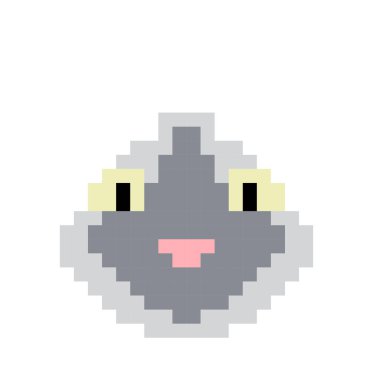 piksel biçiminde kedi çizgi film simgesi 