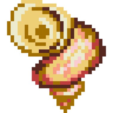 Piksel biçiminde kabuk çizgi film simgesi 