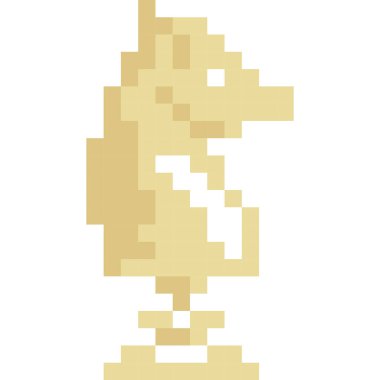 Piksel biçiminde satranç çizgi film simgesi