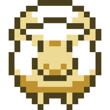 Piksel biçiminde keçi çizgi film simgesi