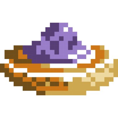 Piksel biçiminde gözleme çizgi film simgesi