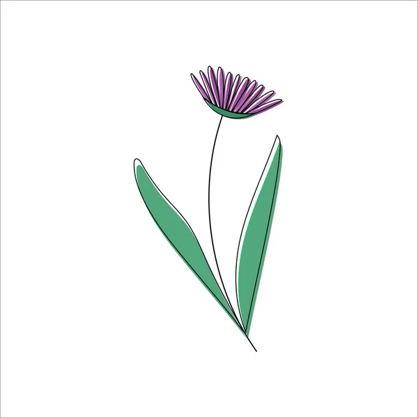 Minimale Kaart Bloemen Kunst Design Vector Illustratie Voor Bruiloft Uitnodigingen — Stockvector