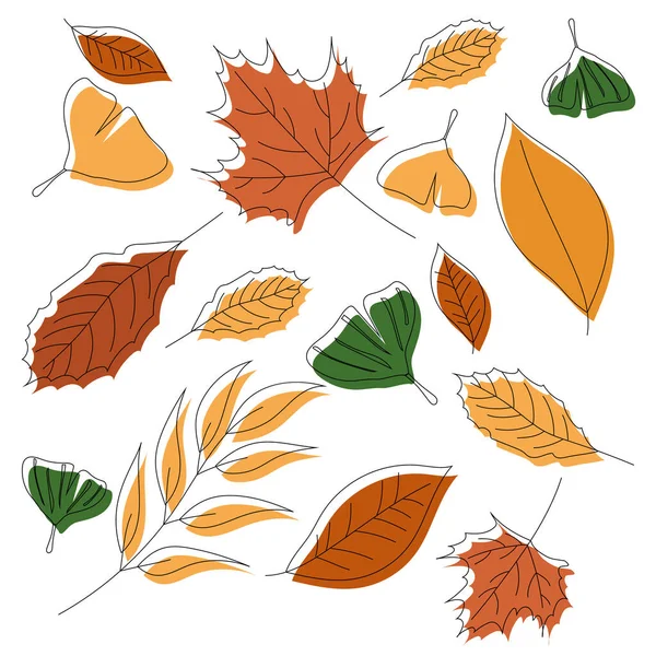 Herfst Bladeren Achtergrond Wit Perfect Voor Seizoensgebonden Ontwerpen Herfstprojecten — Stockvector