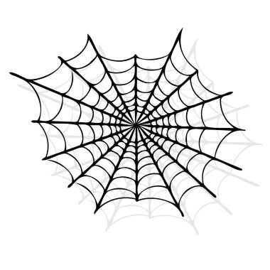 Cadılar bayramını zarif, temiz beyaz bir tuvalde karmaşık siyah örümcek ağlarıyla kutlayın. Ürkütücü sezon tasarımları ve dekorasyonları için ideal. White Backgroun 'da kara cadılar bayramı örümcek ağı. Cadılar Bayramı için mükemmel.