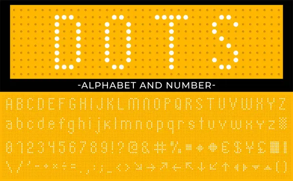 Αλφάβητο Φτιαγμένο Από Γεμάτες Τελείες Κύκλους Led Κουκκίδες Αλφάβητο Αεροδρόμιο Royalty Free Εικονογραφήσεις Αρχείου