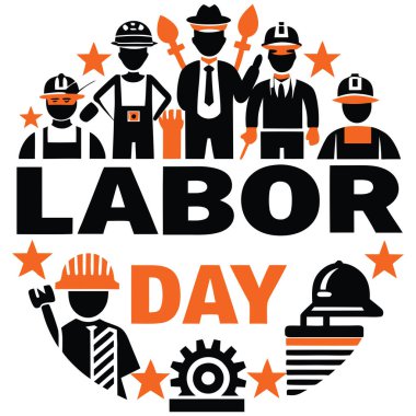 İşçi Bayramı illüstrasyon poster tasarımı