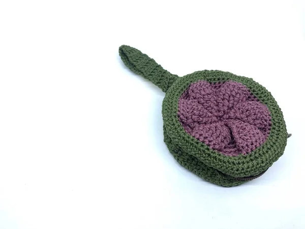 Crochê Artesanal Crochê Verde Roxo Crochê — Fotografia de Stock