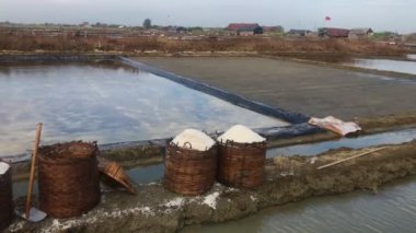 basket filled with salt in the production view