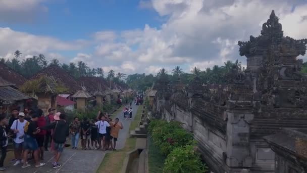 Bali July 2023 Panglipuran Village Bali Indonesia — стоковое видео