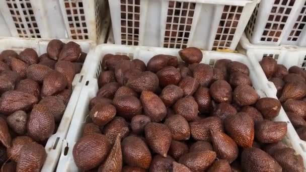 Fruta Roble Mercado — Vídeos de Stock