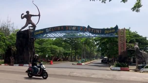 Jepara Januari 2024 Gelora Bumi Kartini Stadion Jepara — Stockvideo