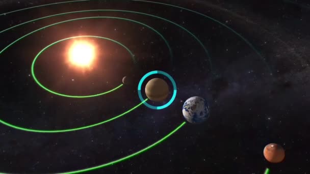 비슷한 크기와 조성으로 지구의 행성이라고 불리는 금성은 황산의 두꺼운 구름에 — 비디오