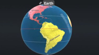 Kıtaların 3 boyutlu haritası, coğrafi sınırları, arazileri ve detaylı özellikleri olan yüksekliği gösteriyor.