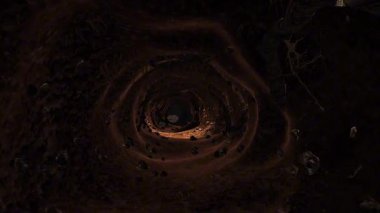 Avrupa köstebek yaşam alanını gösteren 3D animasyon, yeraltı yuvalarını ve çevrelerini gösteriyor.