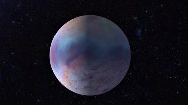 3D animation shows Tritons retrograde orbit, icy geysers, cantaloupe terrain, and thin nitrogen frost.