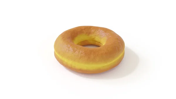 Смачний Десерт Пончика Ізольований Білому Тлі Концепція Солодкої Їжі Одним — стокове фото
