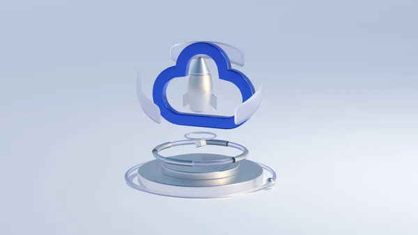 Cloud Computing Technology Internet Storage Network Concept Rychlostí Vykreslování Royalty Free Stock Fotografie