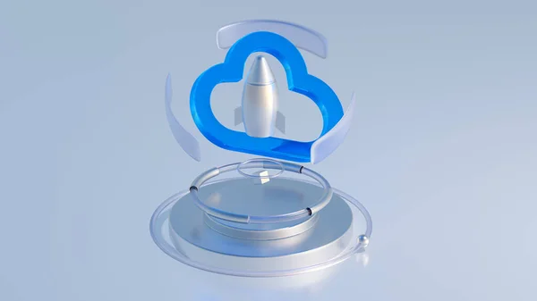 Digitales Cloud Computing Konzept Darstellung Stockbild