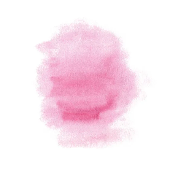 Salpicos Aquarela Rosa Ilustração Desenhada Mão Isolada Sobre Fundo Branco — Fotografia de Stock