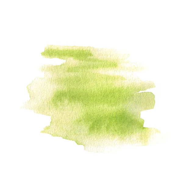 Зелений Акварельний Сплеск Рука Намальована Ілюстрація Ізольована Білому Тлі Абстрактна — стокове фото