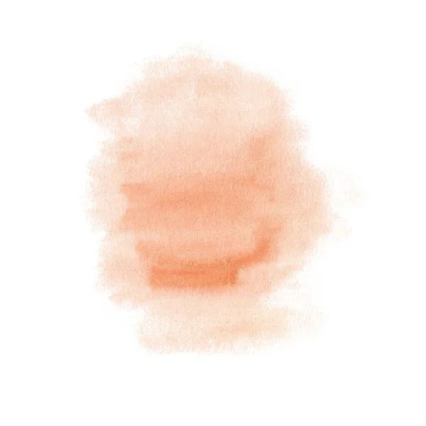 Orange Watercolor Splash Ilustrasi Gambar Tangan Diisolasi Pada Latar Belakang — Stok Foto