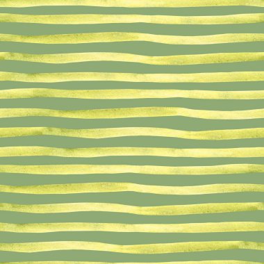 Koyu yeşil arka planda el çizimi yeşil çizgili desen. Yatay Fırça Vuruşları ve Çizgiler 'den suluboya kusursuz doku. Tekstil, ambalaj kağıdı baskıları için