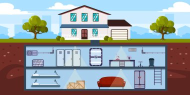 Evin altındaki yenilikçi sığınağın temsilcisi. Çizgi filmlerde ev sahibi şehir binalarının doğal afetlere karşı korunmak için yer altında odaları ve havalandırmalı nükleer savaşları, dolapları var..