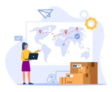 Saksıda güzel çiçekler ve bitkiler olan bir çiçekçinin vektör çizimi. Sevgilisi için çiçekçiden güzel bir buket çiçek alan bir adamla çizgi film sahnesi..