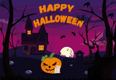 Gizemli cadılar bayramı geçmişinin temsilcisi. Ev, Cadılar Bayramı balkabağı, mumlar, mezarlar, ağlı örümcekler, ağaçlar, yarasalar, dolunay, Cadılar Bayramı mektupları.