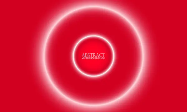 Soyut kırmızı arkaplan ve daire beyaz parlaklığı, Vektör illüstrasyonu 