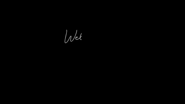 Καλώς Ήρθατε Στη Λέξη Μαύρο Φόντο Κινούμενο Καλωσόρισμα Overshot Animation — Αρχείο Βίντεο