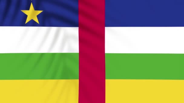 Central African Republic Flag Videos Slow Motion Videos Flag Blowing — Vídeo de Stock