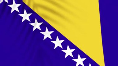 Bosnia flag videos. Slow Motion videos. Flag Blowing Close Up with tree shadow 4k