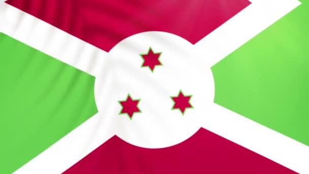 Burundi Flag Videos Slow Motion Videos Flag Blowing Close Tree — Video Stock
