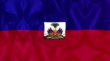 Haiti flag videos. Slow Motion videos. Flag Blowing Close Up 4k