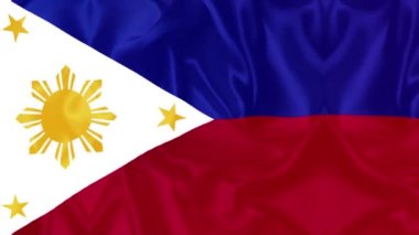 Philippines flag videos. Slow Motion videos. Flag Blowing Close Up 4k