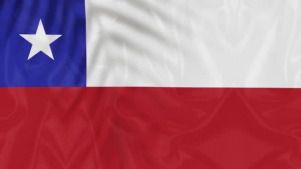 Chile Flag Videos Slow Motion Videos Flag Blowing Close — Video Stock