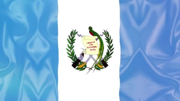 Guatemala Flag Videos Slow Motion Videos Flag Blowing Close — Vídeo de Stock